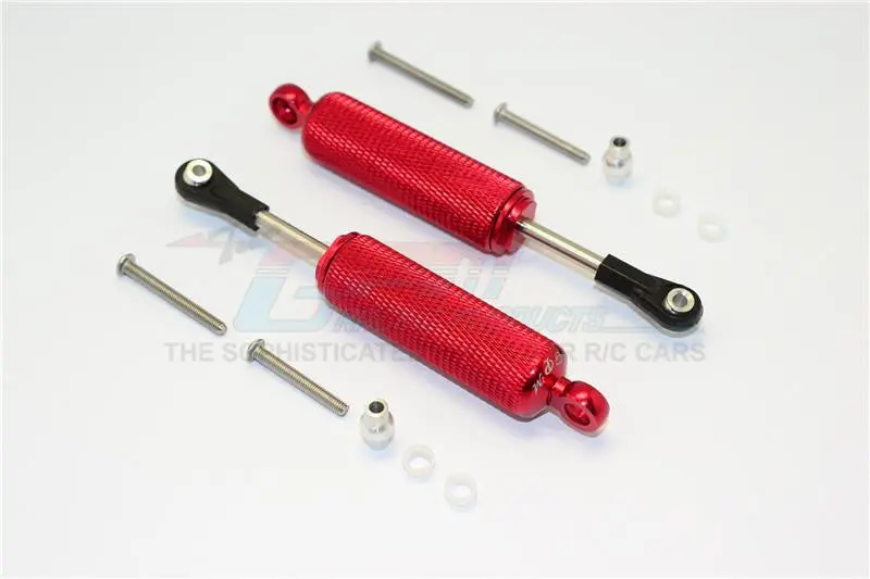 Traxxas Trx-4 Trail Defender Crawler Aluminum Front/Rear Internal Shocks (Reticulated Pattern) - 1Pr Set Red 1