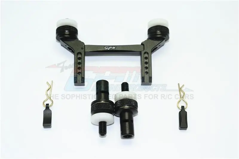 Traxxas Trx-4 Trail Defender Crawler Aluminum Front & Rear Magnetic Body Mount - 1 Set Black 1