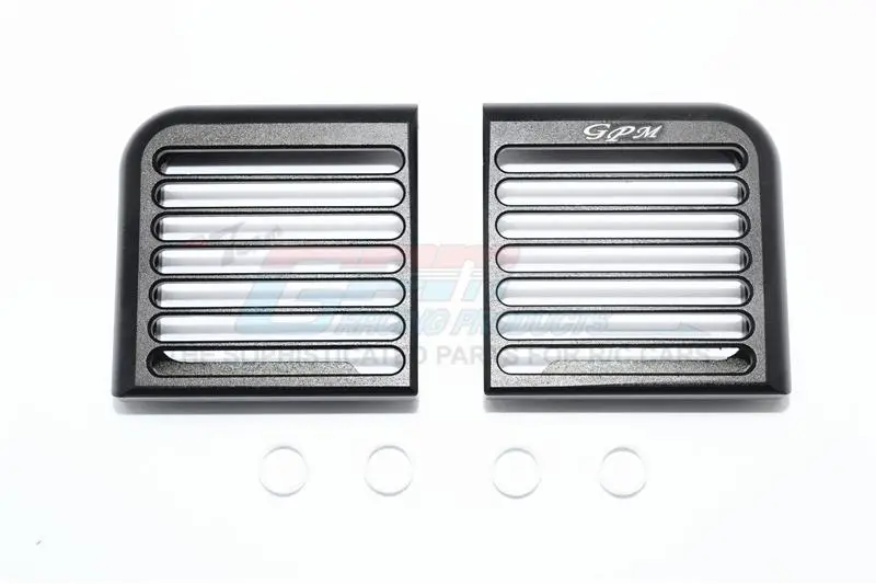 Traxxas Trx-4 Trail Defender Crawler Aluminum Headlight Assembly Rounded Brush Guard - 2Pc Set Black 1