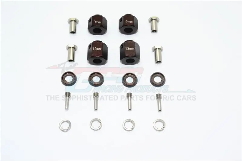 Traxxas Trx-4 Trail Defender Crawler Aluminum Hex Adapters 9Mm & 12Mm Thick - 20Pcs Set Brown 1