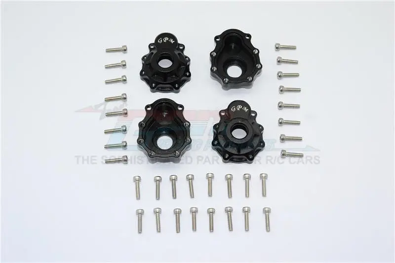 Traxxas Trx-4 Trail Defender Crawler Aluminum Outer Portal Drive Housing (Front And Rear) - 4Pcs Set Black 1