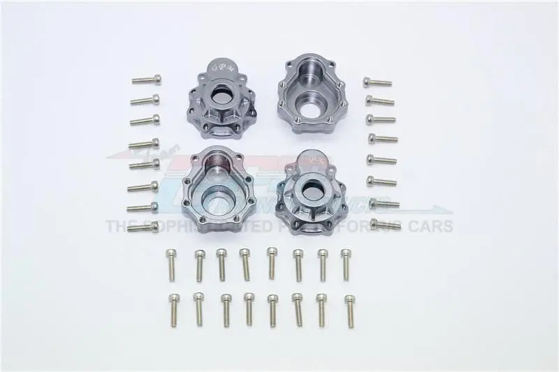 Traxxas Trx-4 Trail Defender Crawler Aluminum Outer Portal Drive Housing (Front And Rear) - 4Pcs Set Gray Silver 1
