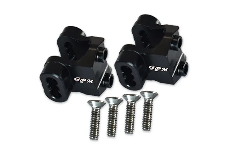 Traxxas Trx-4 Trail Defender Crawler Aluminum Rear Axle Mount Set For Suspension Links - 2Pc Set Black 1
