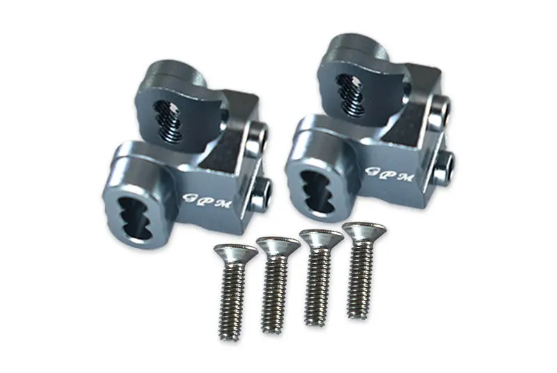 Traxxas Trx-4 Trail Defender Crawler Aluminum Rear Axle Mount Set For Suspension Links - 2Pc Set Gray Silver 1