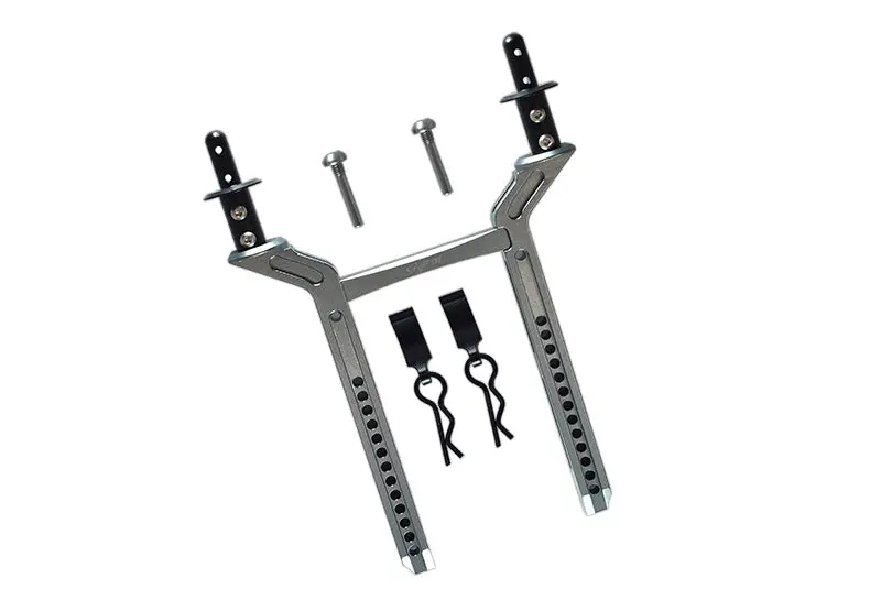 Traxxas Trx-4 Trail Defender Crawler Aluminum Rear Body Mount & Post - 1 Set Gray Silver 1