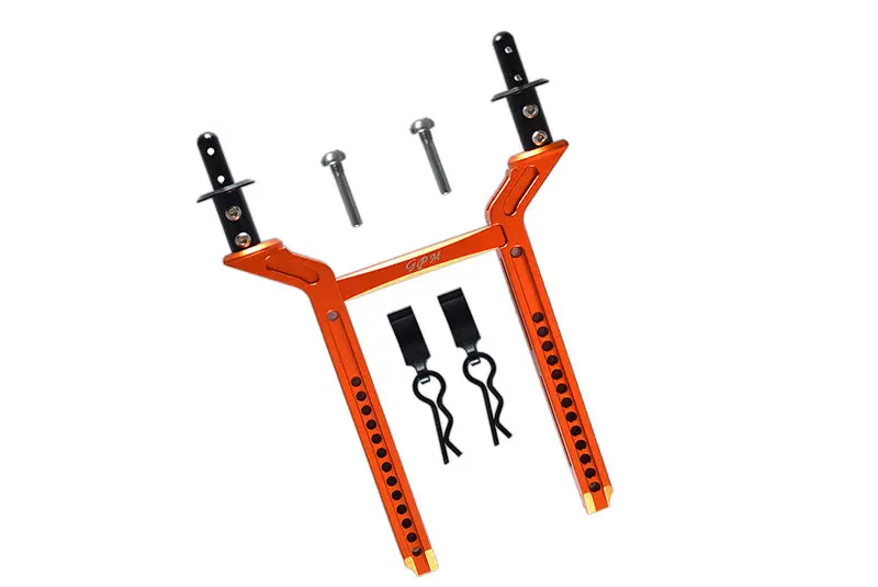 Traxxas Trx-4 Trail Defender Crawler Aluminum Rear Body Mount & Post - 1 Set Orange 1
