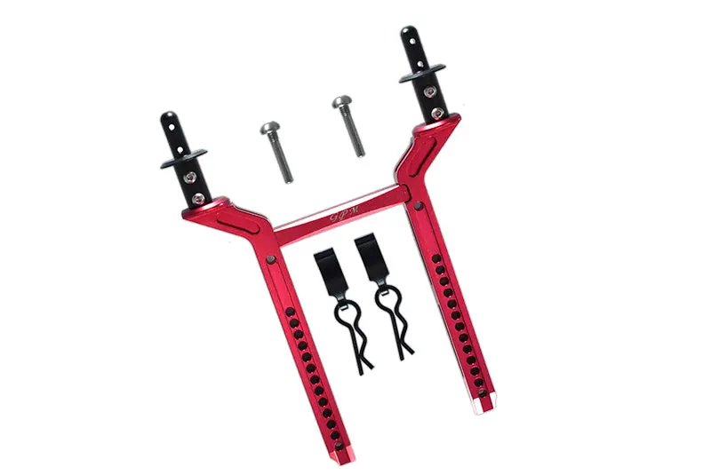 Traxxas Trx-4 Trail Defender Crawler Aluminum Rear Body Mount & Post - 1 Set Red 1