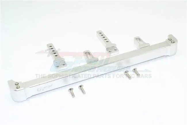 Traxxas Trx-4 Trail Defender Crawler Aluminum Rear Bumper (On-Road Street Fighter) - 1 Set Silver 1
