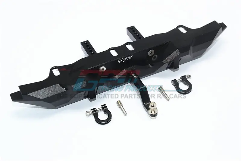 Traxxas Trx-4 Trail Defender Crawler Aluminum Rear Bumper With D-Rings - 1 Set Black 1