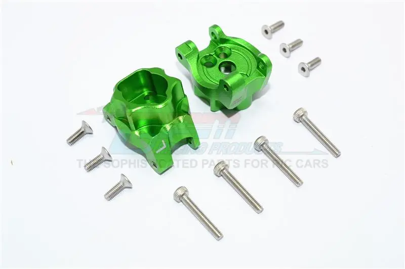 Traxxas Trx-4 Trail Defender Crawler Aluminum Rear Gear Box Mounts - 1Pr Set Green 1