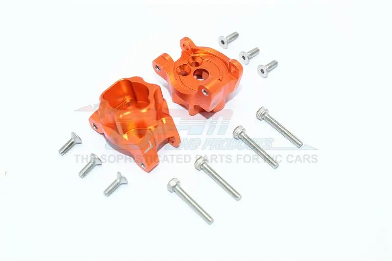 Traxxas Trx-4 Trail Defender Crawler Aluminum Rear Gear Box Mounts - 1Pr Set Orange 1
