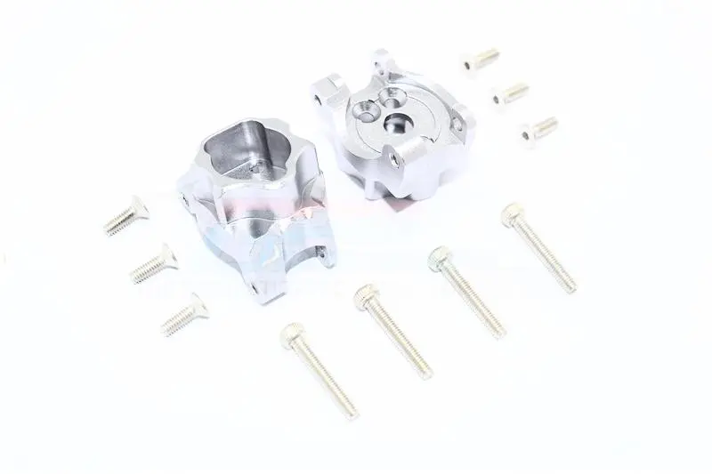 Traxxas Trx-4 Trail Defender Crawler Aluminum Rear Gear Box Mounts - 1Pr Set Silver 1