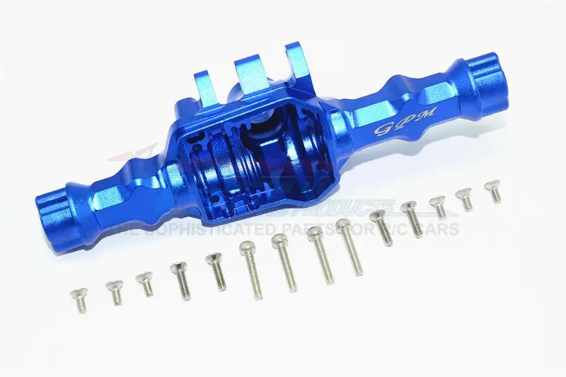 Traxxas Trx-4 Trail Defender Crawler Aluminum Rear Gear Box (Without Cover) - 1 Set Blue 1