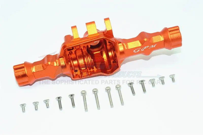 Traxxas Trx-4 Trail Defender Crawler Aluminum Rear Gear Box (Without Cover) - 1 Set Orange 1
