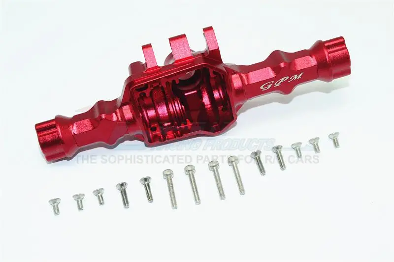 Traxxas Trx-4 Trail Defender Crawler Aluminum Rear Gear Box (Without Cover) - 1 Set Red 1