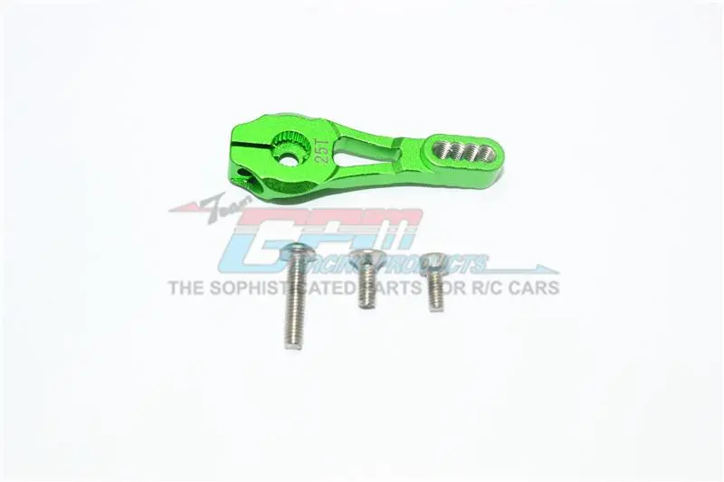 Traxxas Trx-4 Trail Defender Crawler Aluminum Servo Horn 25T (4 Positioning Holes) - 1Pc Set Green 1