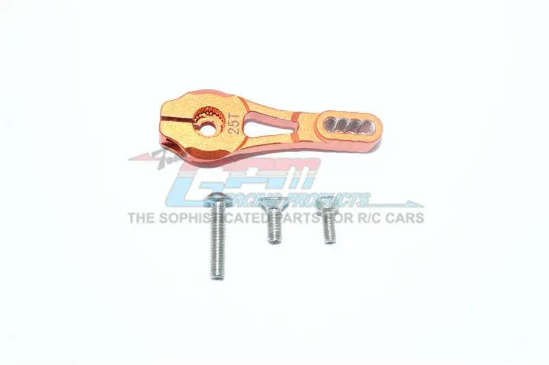 Traxxas Trx-4 Trail Defender Crawler Aluminum Servo Horn 25T (4 Positioning Holes) - 1Pc Set Orange 1