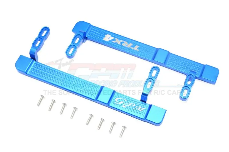 Traxxas Trx-4 Trail Defender Crawler Aluminum Side Steps - 1Pr Set Blue 1