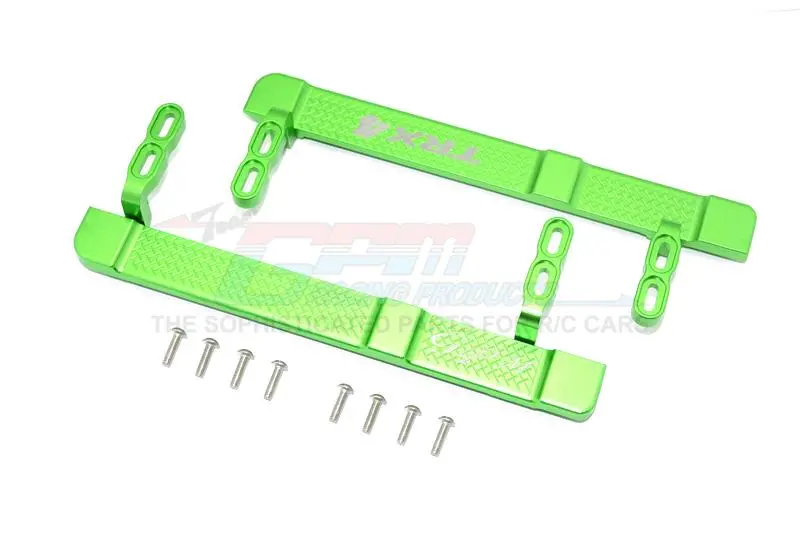 Traxxas Trx-4 Trail Defender Crawler Aluminum Side Steps - 1Pr Set Green 1