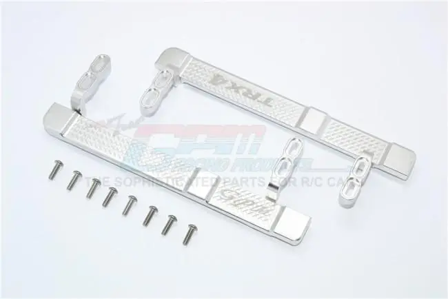 Traxxas Trx-4 Trail Defender Crawler Aluminum Side Steps - 1Pr Set Silver 1
