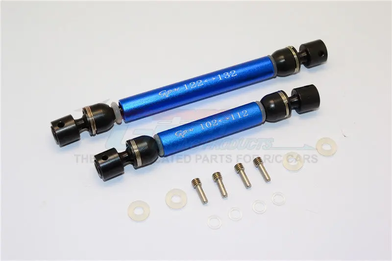 Traxxas Trx-4 Trail Defender Crawler Aluminum + Steel Front / Rear Cvd Main Shafts - 1Pr Set Blue 1