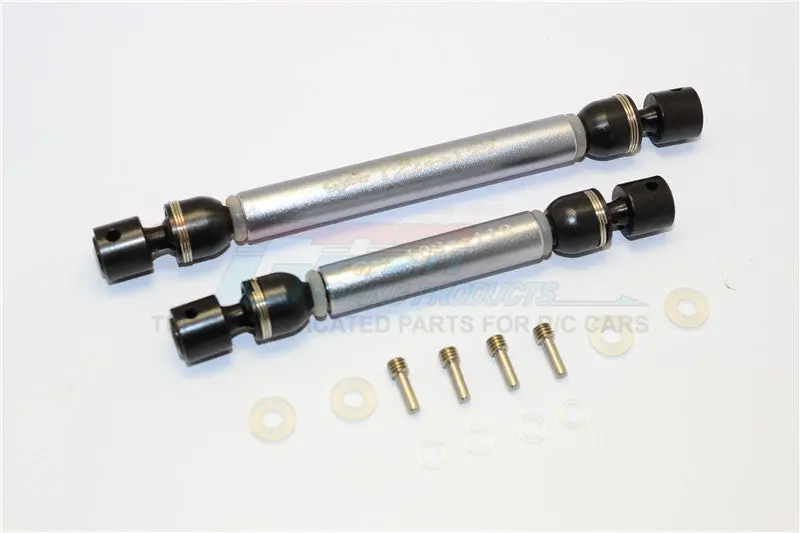 Traxxas Trx-4 Trail Defender Crawler Aluminum + Steel Front / Rear Cvd Main Shafts - 1Pr Set Gray Silver 1