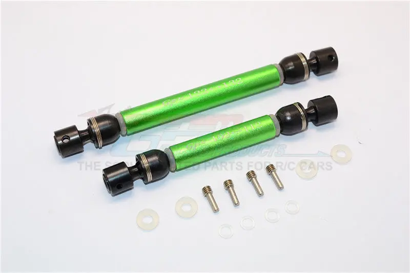 Traxxas Trx-4 Trail Defender Crawler Aluminum + Steel Front / Rear Cvd Main Shafts - 1Pr Set Green 1