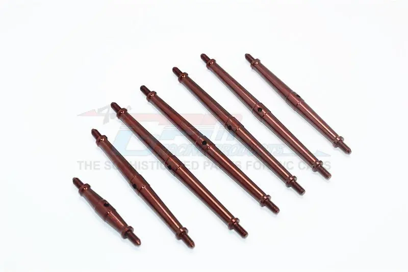 Traxxas Trx-4 Trail Defender Crawler Aluminum Turnbuckles - 7Pc Set Brown 1