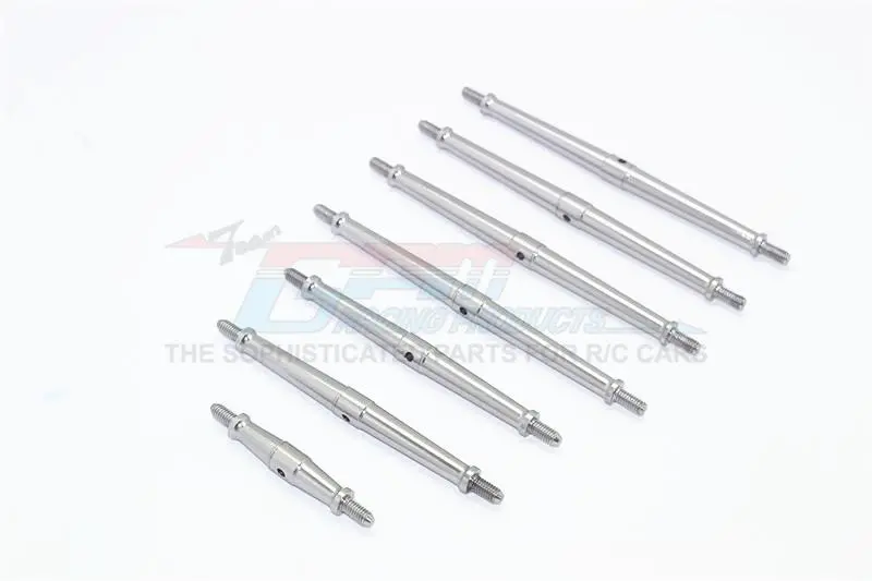 Traxxas Trx-4 Trail Defender Crawler Aluminum Turnbuckles - 7Pc Set Gray Silver 1