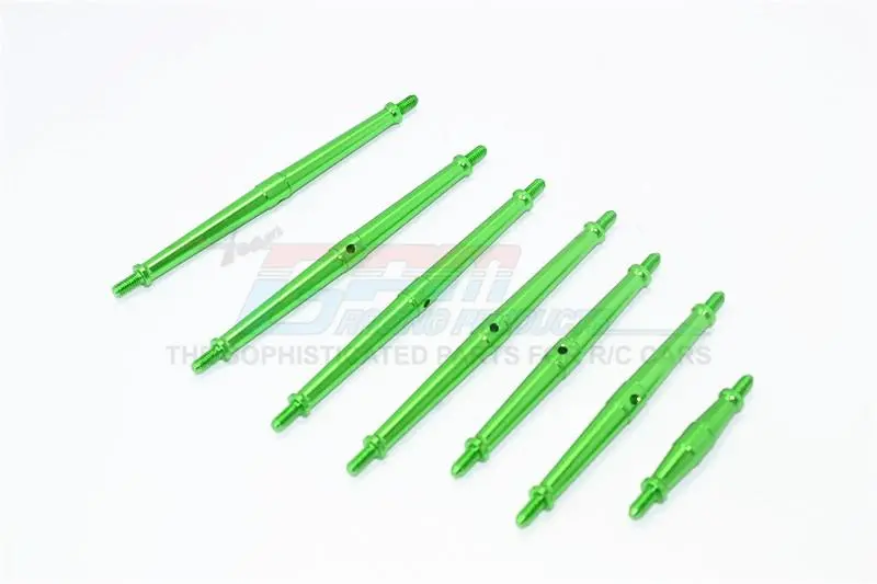 Traxxas Trx-4 Trail Defender Crawler Aluminum Turnbuckles - 7Pc Set Green 1