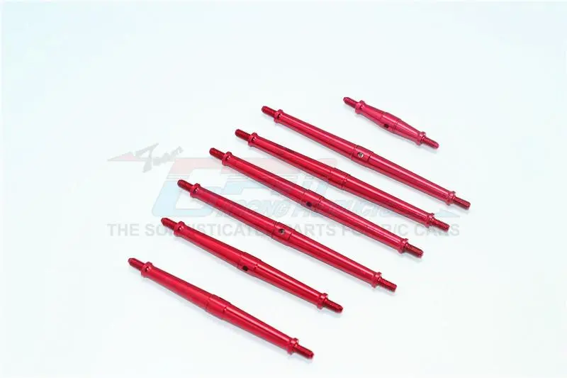 Traxxas Trx-4 Trail Defender Crawler Aluminum Turnbuckles - 7Pc Set Red 1