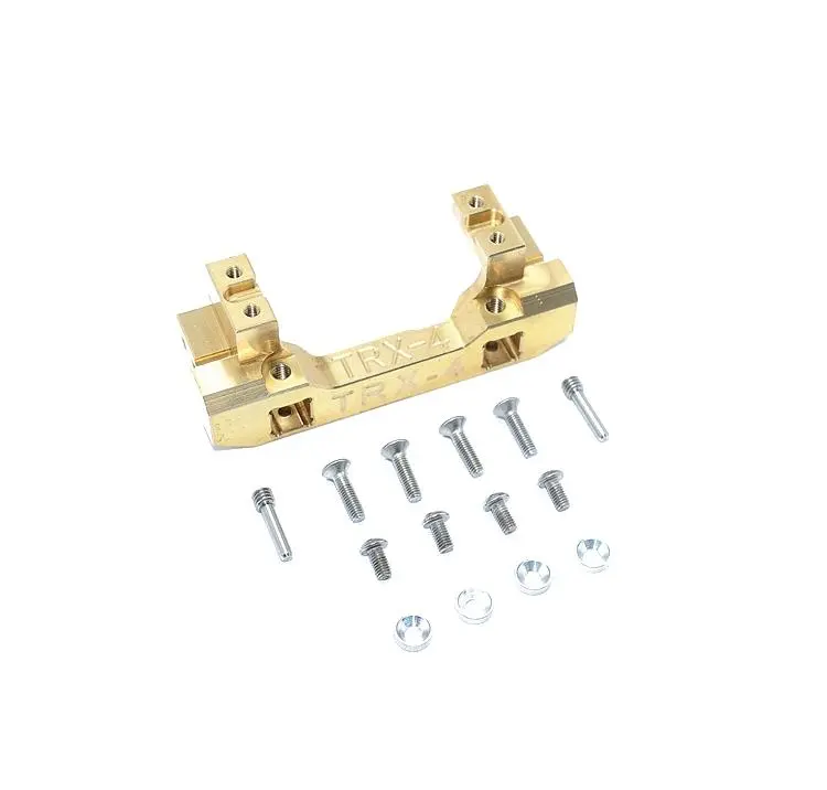 Traxxas Trx-4 Trail Defender Crawler Brass Front Bumper Mount - 1Pc Set 1