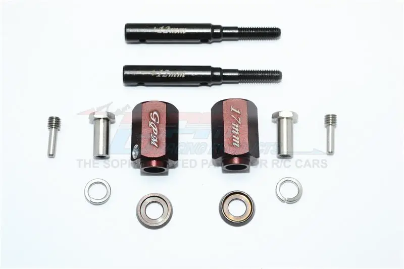 Traxxas Trx-4 Trail Defender Crawler Harden Steel Extended Length Front / Rear Stub Axle +17Mm Hex - 1Pr Set Brown 1