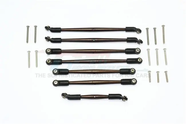 Traxxas Trx-4 Trail Defender Crawler Spring Steel Adjustable Upper & Lower Suspension Links - 7Pcs Set 1