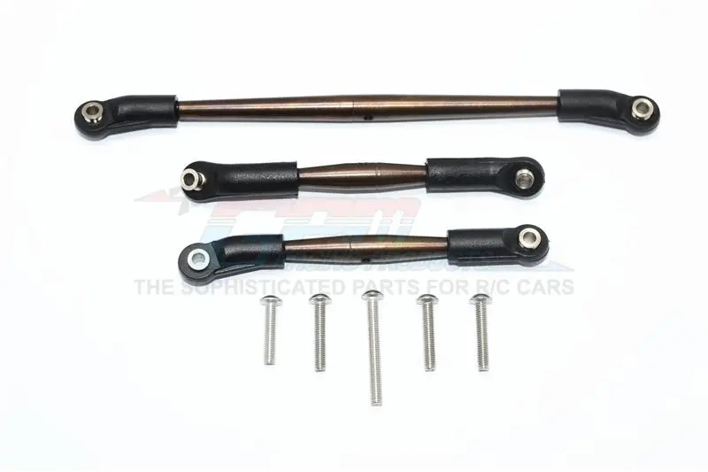 Traxxas Trx-4 Trail Defender Crawler Spring Steel Front Upper  Steering & Suspension Links - 3Pc Set 1