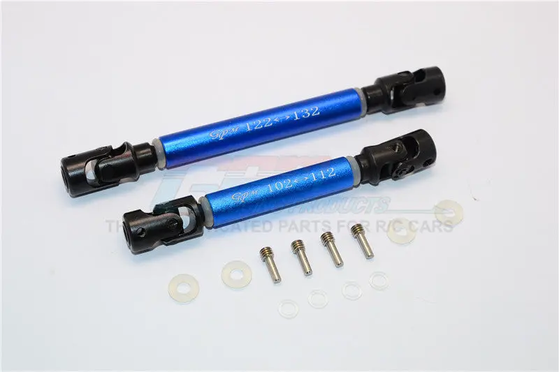 Traxxas Trx-4 Trail Defender Crawler Steel Adjustable Main Shaft With Aluminum Body - 1Pr Set Blue 1