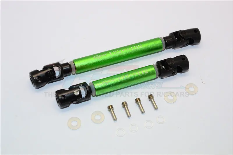 Traxxas Trx-4 Trail Defender Crawler Steel Adjustable Main Shaft With Aluminum Body - 1Pr Set Green 1