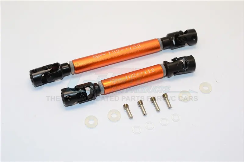 Traxxas Trx-4 Trail Defender Crawler Steel Adjustable Main Shaft With Aluminum Body - 1Pr Set Orange 1