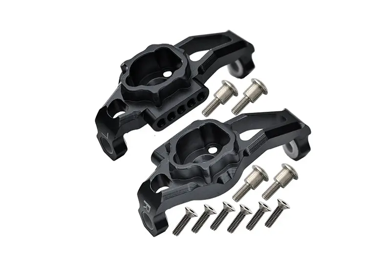 Traxxas Trx-4 Trail Defender Crawler / Trx-6 Mercedes-Benz G63 Aluminum Adjustable Front C Hub - 1Pr Set Black 1