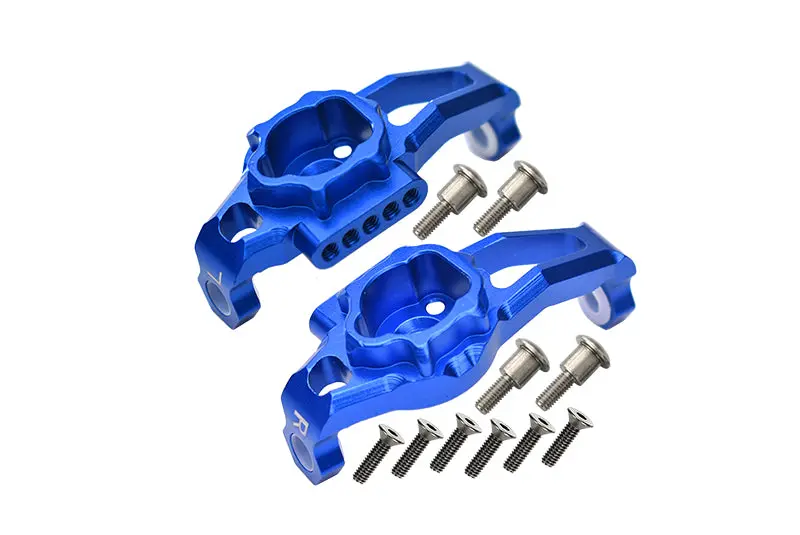 Traxxas Trx-4 Trail Defender Crawler / Trx-6 Mercedes-Benz G63 Aluminum Adjustable Front C Hub - 1Pr Set Blue 1