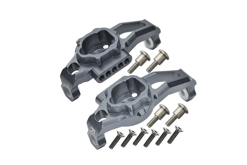 Traxxas Trx-4 Trail Defender Crawler / Trx-6 Mercedes-Benz G63 Aluminum Adjustable Front C Hub - 1Pr Set Gray Silver 1