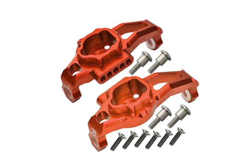 Traxxas Trx-4 Trail Defender Crawler / Trx-6 Mercedes-Benz G63 Aluminum Adjustable Front C Hub - 1Pr Set Orange 1