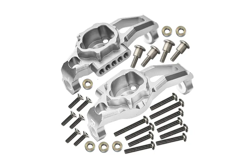Traxxas Trx-4 Trail Defender Crawler / Trx-6 Mercedes-Benz G63 Aluminum Adjustable Front C Hub - 1Pr Set Silver 1
