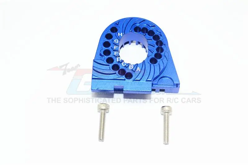 Traxxas Trx-4 Trail Defender Crawler / Trx-6 Mercedes-Benz G63 Aluminum Double Sided Motor Mount Plate With Heat Sink Fins - 1Pc Set Blue 1