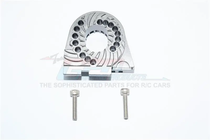 Traxxas Trx-4 Trail Defender Crawler / Trx-6 Mercedes-Benz G63 Aluminum Double Sided Motor Mount Plate With Heat Sink Fins - 1Pc Set Gray Silver 1