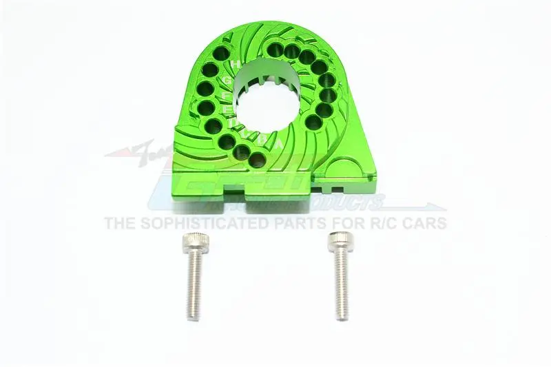 Traxxas Trx-4 Trail Defender Crawler / Trx-6 Mercedes-Benz G63 Aluminum Double Sided Motor Mount Plate With Heat Sink Fins - 1Pc Set Green 1