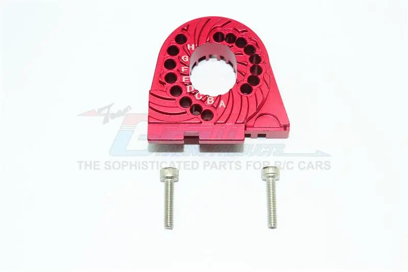 Traxxas Trx-4 Trail Defender Crawler / Trx-6 Mercedes-Benz G63 Aluminum Double Sided Motor Mount Plate With Heat Sink Fins - 1Pc Set Red 1