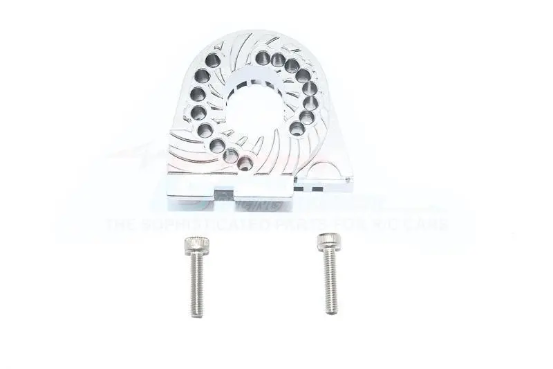 Traxxas Trx-4 Trail Defender Crawler / Trx-6 Mercedes-Benz G63 Aluminum Double Sided Motor Mount Plate With Heat Sink Fins - 1Pc Set Silver 1