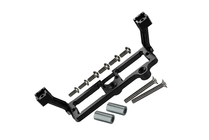 Traxxas Trx-4 Trail Defender Crawler / Trx-6 Mercedes-Benz G63 Aluminum Front And Rear Gear Box 2-Speed Diff Lock Servo Mount - 1Pc Set Black 1