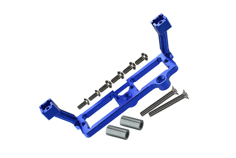 Traxxas Trx-4 Trail Defender Crawler / Trx-6 Mercedes-Benz G63 Aluminum Front And Rear Gear Box 2-Speed Diff Lock Servo Mount - 1Pc Set Blue 1